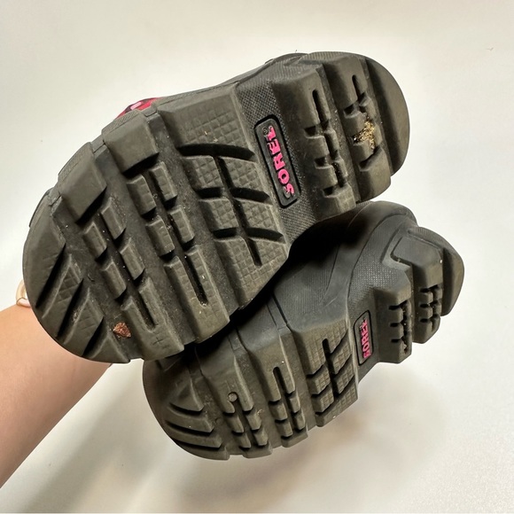 Sorel Toddler Purple Pink Floral Winter Boots Insulated Waterproof Size 6 - Picture 3 of 7